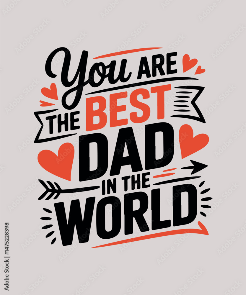 Fototapeta premium Father's Day T-shirt Design