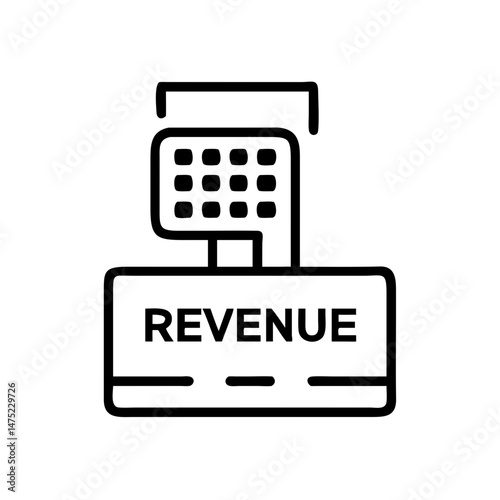 Revenue Management Concept with Cash Register Icon  