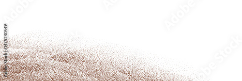 Chocolate and coffee powder, scattered cocoa on a light background. Particles of earth and dust. Brown sand texture.Top view of the cake.
