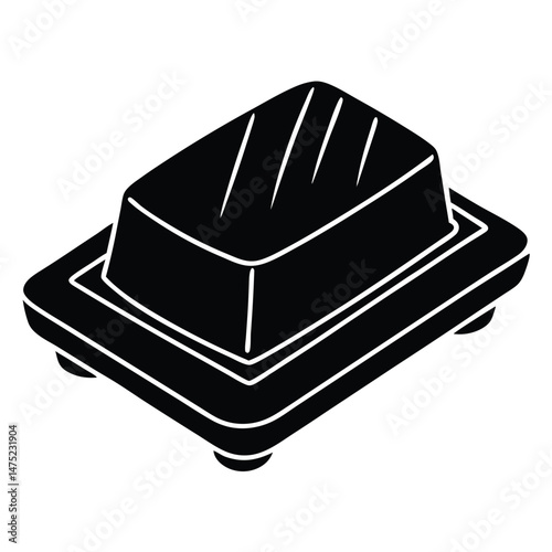 Bar Soap on Bamboo Tray Illustration