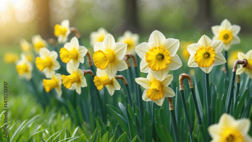 The cheerful sight of yellow daffodils this spring The cheerful sight of yellow daffodils this spring