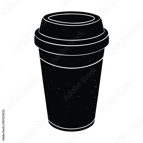 Compostable Coffee Cup with Lid Design  