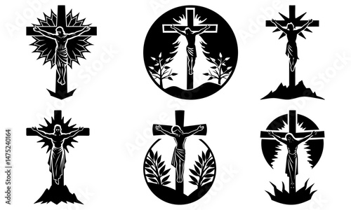 Crucifix Silhouette vector