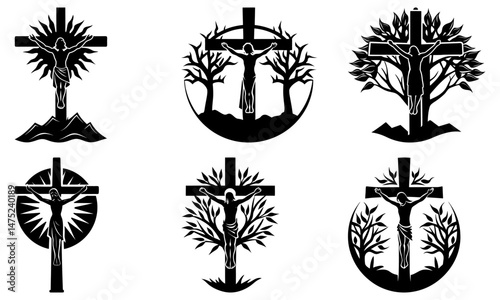 Crucifix Silhouette vector