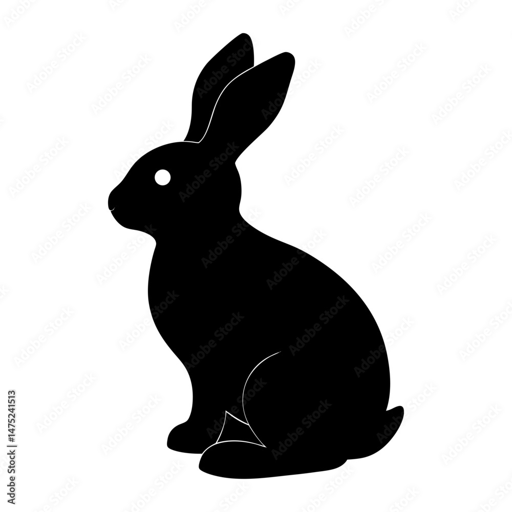 Obraz premium Chocolate Bunny Silhouette vector