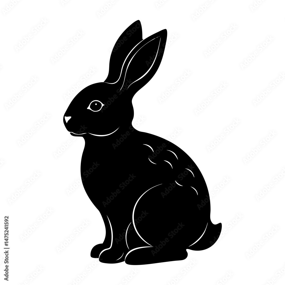 Obraz premium Chocolate Bunny Silhouette vector