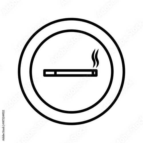 smoking area icon. smoke allowed area. cigarette icon