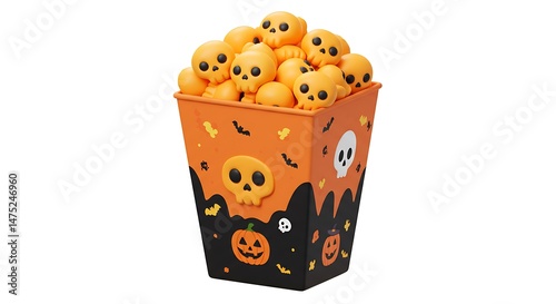 Spooky Skull Popcorn Bucket: Halloween Treats!
