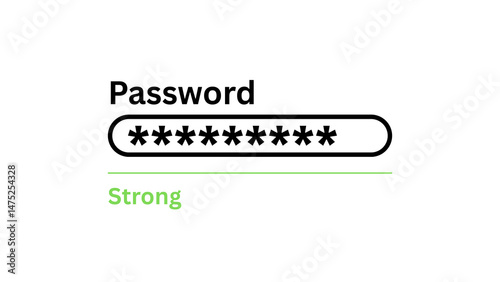 strong password vector illustration