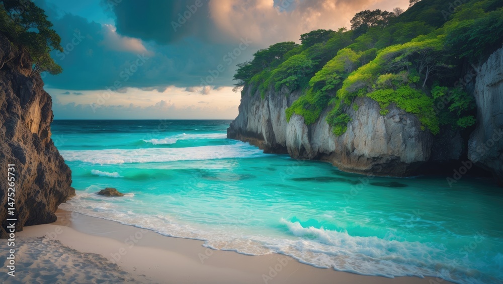 Experience Bali's Blue Lagoon: Clear Water, Rugged Cliffs, and Scenic Ocean Views for a Tropical Beach Vacation Experience Bali's Blue Lagoon: Clear Water, Rugged Cliffs, and Scenic Ocean Views for a Tropical Beach Vacation