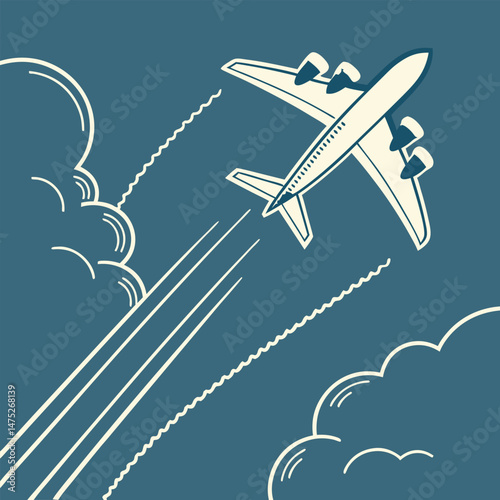 airplane flying over the clouds