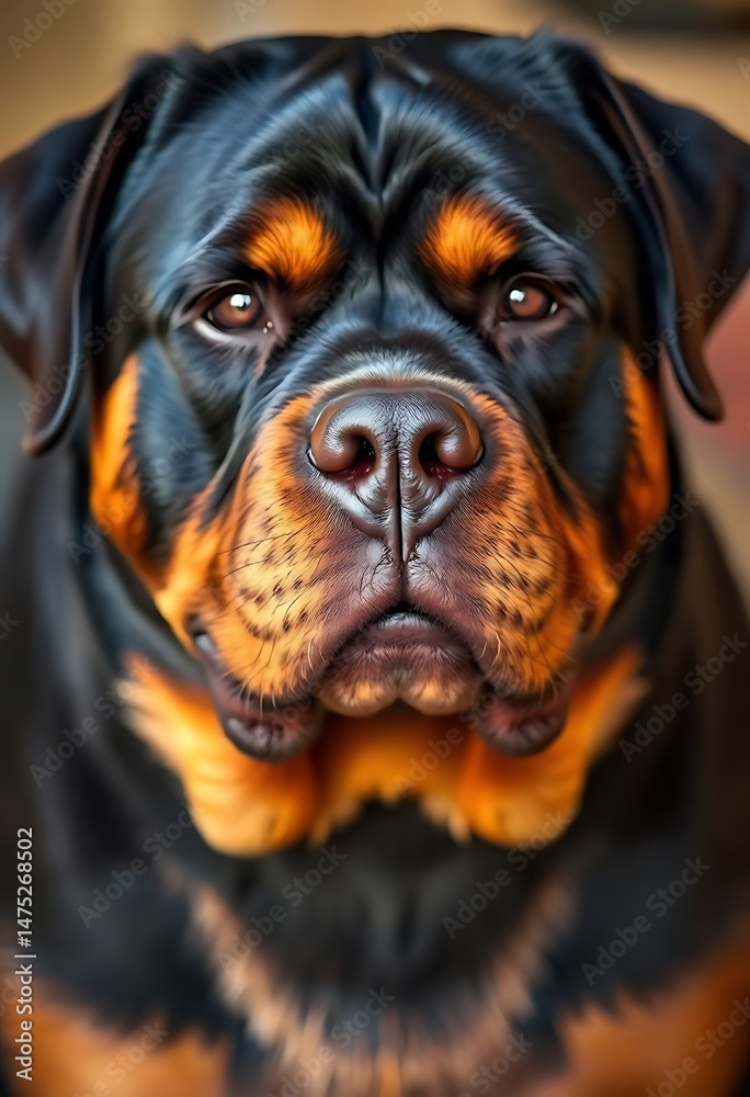 Obraz premium close up of a black and brown dog