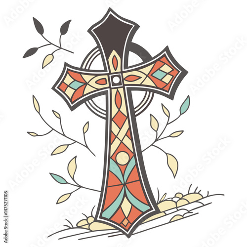 celtic cross on a white background