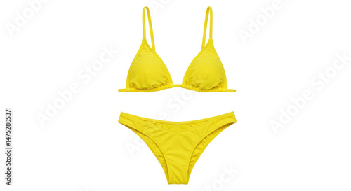 Isolated yellow bikini