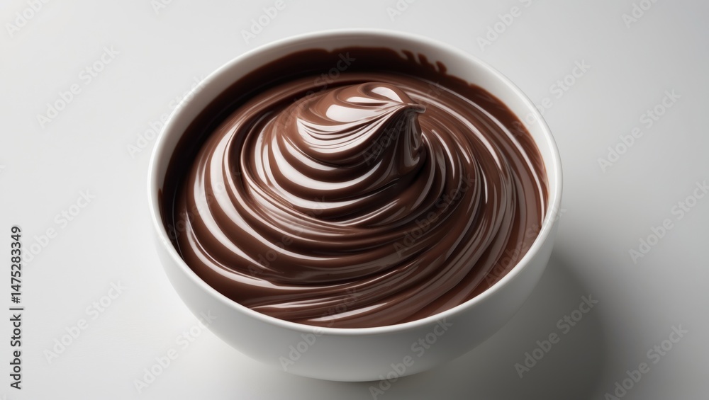 Rich melted chocolate served in a bowl Rich melted chocolate served in a bowl