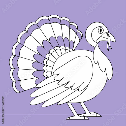 Drawing a continuous line. Turkey on background
