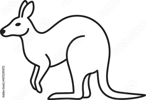 Kangaroo Icon silhouette vector