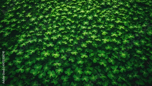 Charming green clover lawn setting
