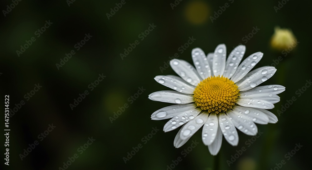 Obraz premium Stunning Dew-Kissed Daisy: Nature's Beauty