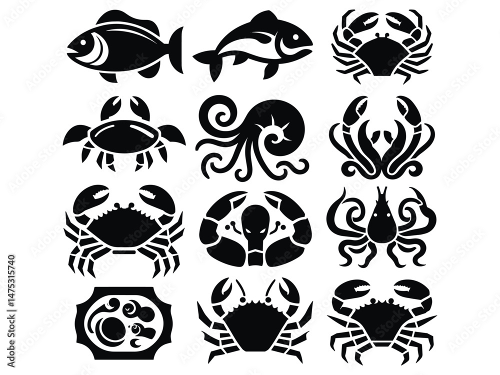  Sea Food Vector Icon Pack