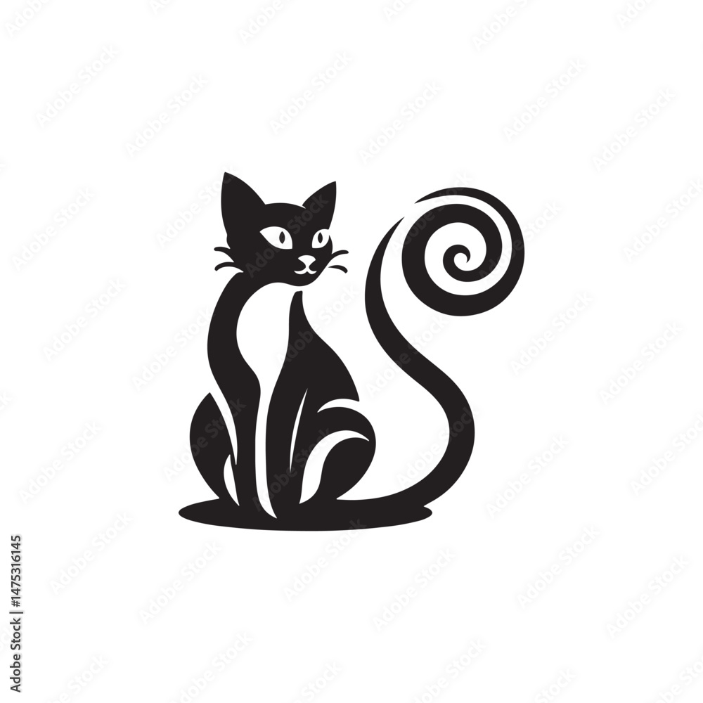 Balinese Vector Silhouette: Graceful and Elegant Long-Haired Cat Illustration in Minimalist Style, Capturing the Breed’s Poise, Flowing Tail, and Distinctive Oriental Features in Vector Form.
Balinese Vector Silhouette: Graceful and Elegant Long-Haired Cat Illustration in Minimalist Style, Capturing the Breed’s Poise, Flowing Tail, and Distinctive Oriental Features in Vector Form.
