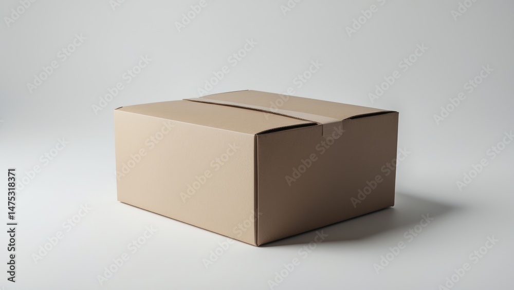 Fototapeta premium Isolated Kraft Carton Container for Gift Packaging and Presentation