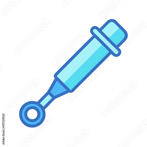 Stylized vector icon depicting a laboratory tool on black