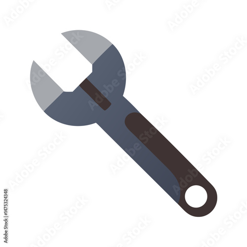 Wrench tool simple illustration for construction and industry needs