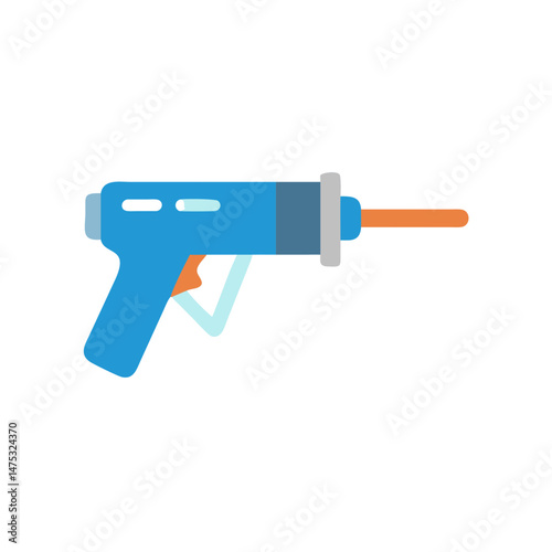 Retro toy ray gun illustration on White Background