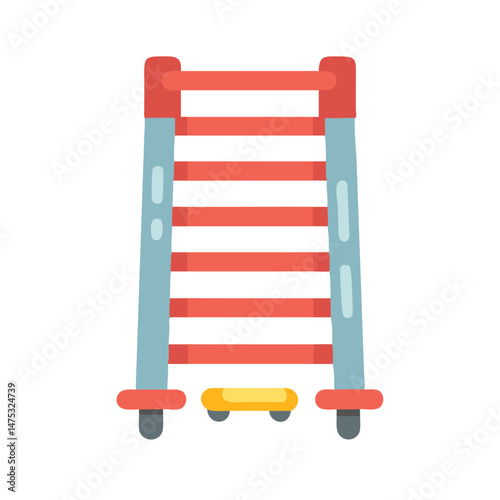 Colorful cartoon ladder structure isolated on White Background illustration