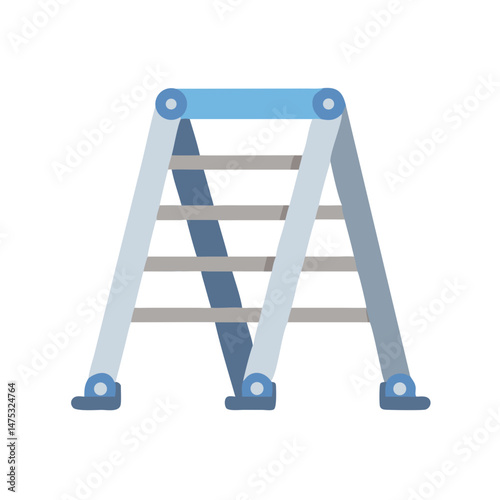 Minimalist ladder in shades of blue and grey color
