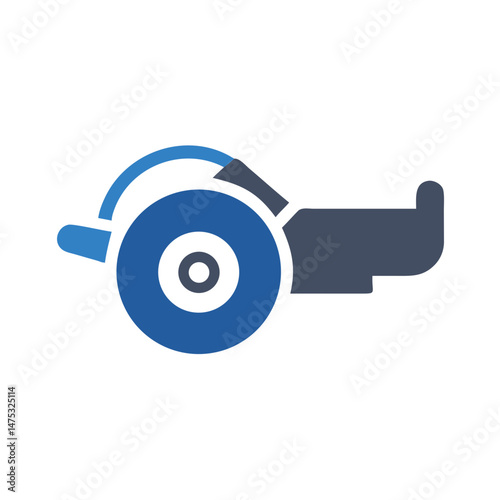 Vector illustration of concrete saw on White Background