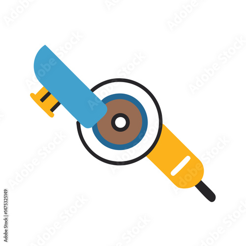 Flat vector graphic of a grinder against White Background
