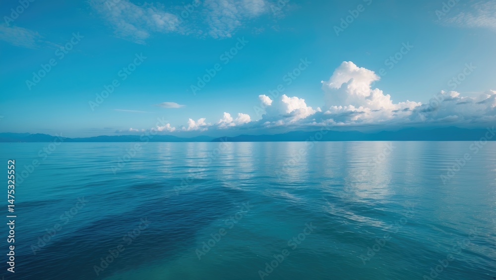 Fototapeta premium Gorgeous landscape showcasing the serene sea and azure sky at a famous health resort