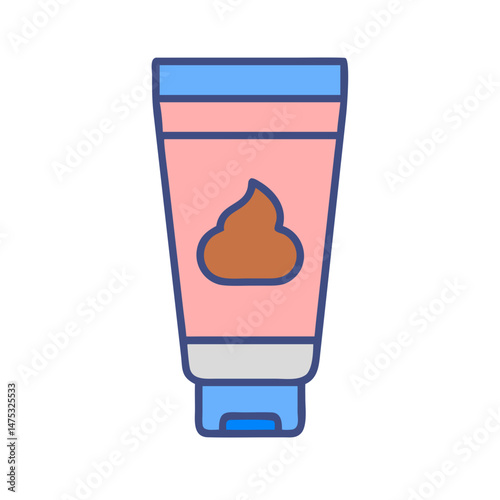 Illustration of a cosmetic product in a squeeze tube