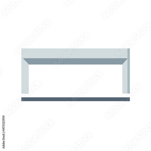 Wallpaper Mural Minimalist representation of a structure isolated against White Background Torontodigital.ca