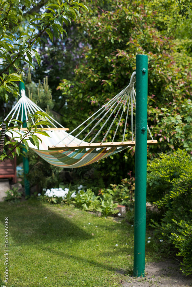 Hammock, rest and recreation in the garden.