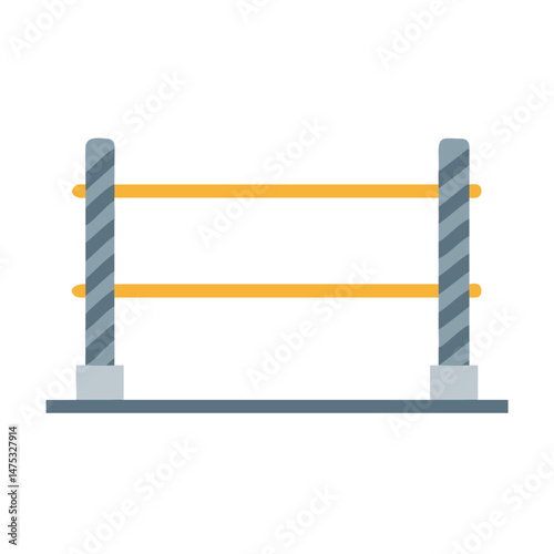 Minimalist equestrian jump vector illustration on White Background