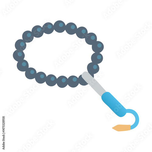 Vector illustration of prayer beads on a White Background