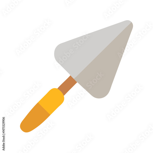 Minimalist trowel illustration against a White Background