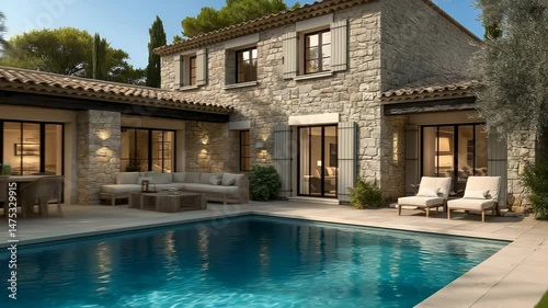 Wallpaper Mural Charming rustic villa with swimming pool Torontodigital.ca