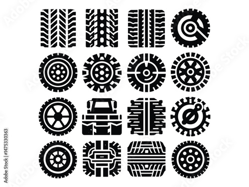 Tire Vector Icon Pack
