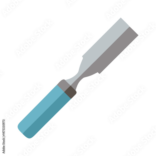 Illustration of flat chisel against White Background vector graphic