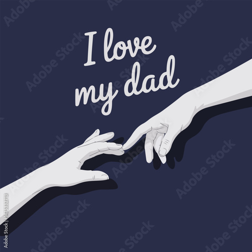 father day vector art and poster illustration