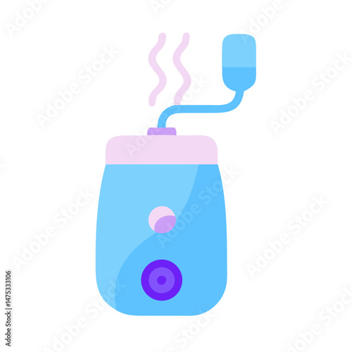 Humidifier Flat Design Isolated on Black Background Illustration