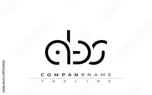ABS abstract letter design. Modern Business Logo Design With Abstract Typography and Contemporary Style