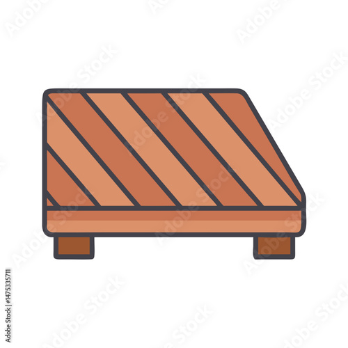 Simple striped barrier illustration with soft edges and White Background