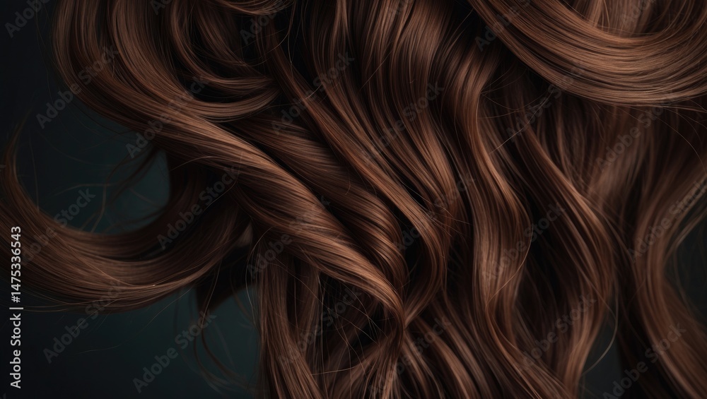 Fototapeta premium Abstract background highlighting thick, textured brown hair