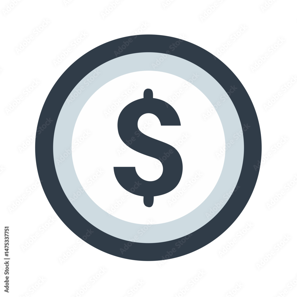 Dollar sign icon for payment and finance concepts Dollar sign icon for payment and finance concepts