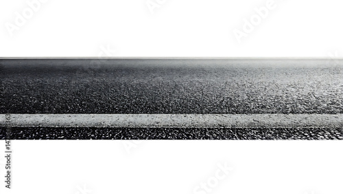 An asphalt road isolated on hite background PNG